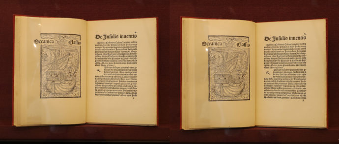 『コロンブスの手紙』1493年、バルセロナ刊（1892年ファクシミリ版）