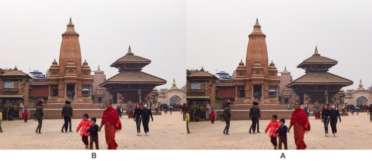 ネパール、バクタプル、ダルバール広場（交差法）