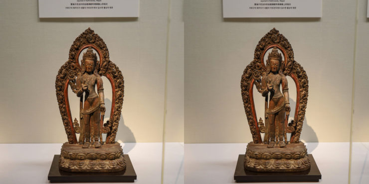 菩薩立像
（ネパール 14～15世紀、河口慧海請来）