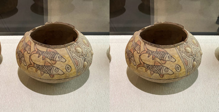 魚文の壺（前3500〜前3000年頃、バローチスターン地方、土器）