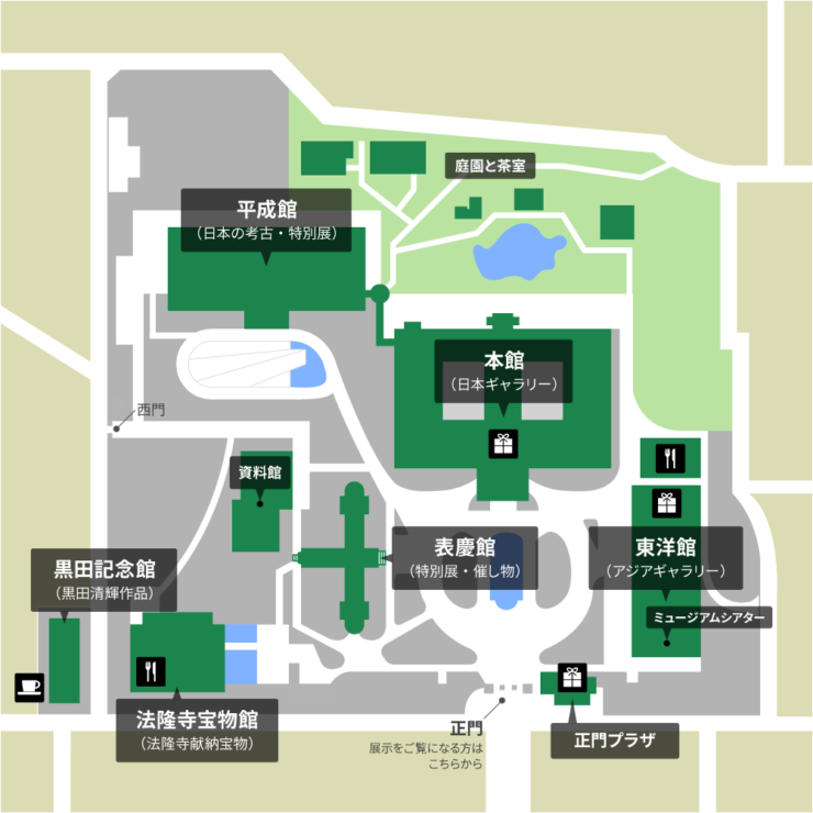 東京国立博物館・構内マップ